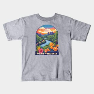 West Virginia Vintage Design Kids T-Shirt